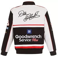 NASCAR White/Black Dale Earnhardt Goodwrench Twill Uniform Full-Snap Jacket