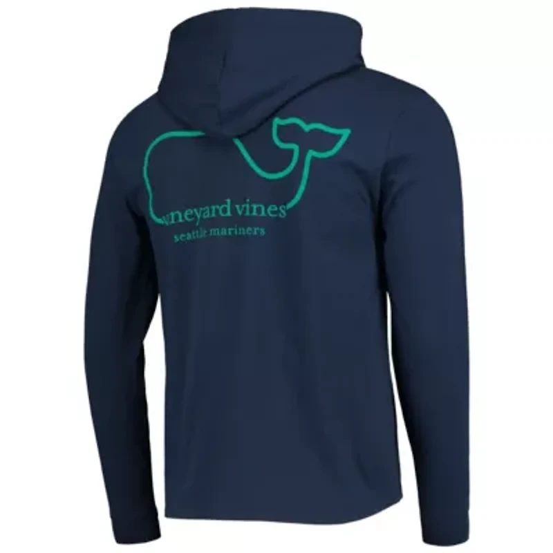 MLB Vineyard Vines Seattle Mariners Long Sleeve Hoodie T-Shirt