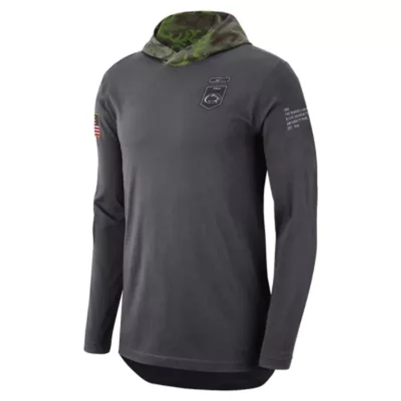 NCAA Nike Penn State Nittany Lions Military Long Sleeve Hoodie T-Shirt