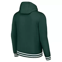 NCAA Nike Michigan State Spartans Distressed Sketch Retro Fitted Pullover Hoodie