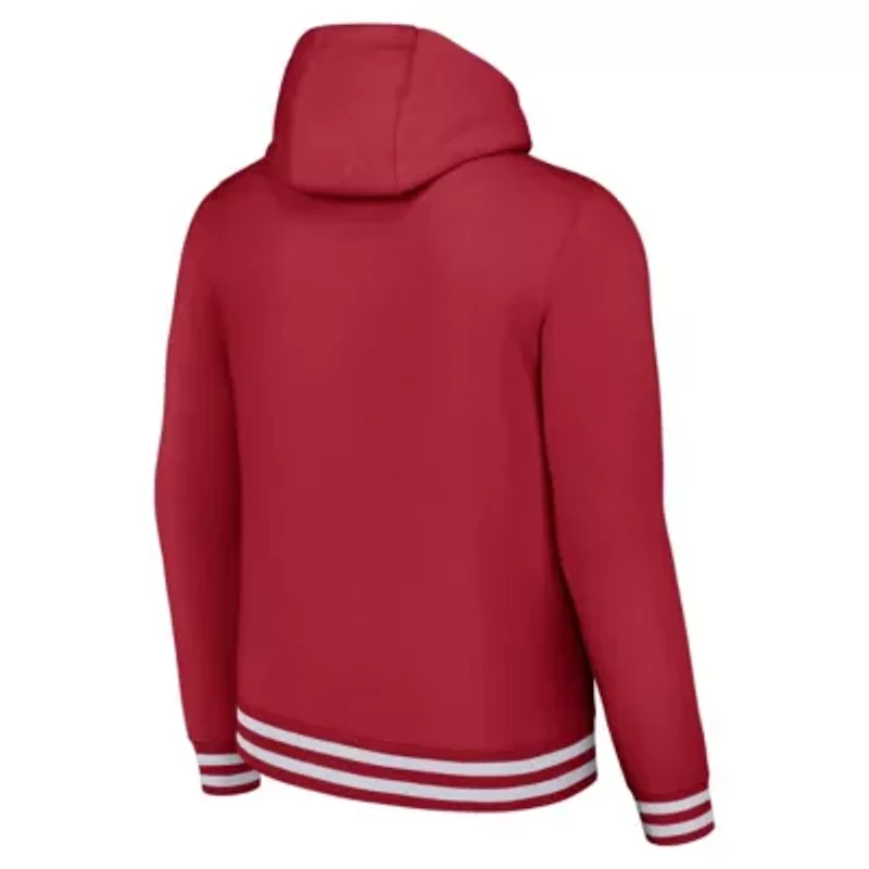 NCAA Nike Oklahoma Sooners Distressed Sketch Retro Fitted Pullover Hoodie