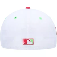 Oakland Athletics MLB White/Coral 40th Anniversary Strawberry Lolli 59FIFTY Fitted Hat
