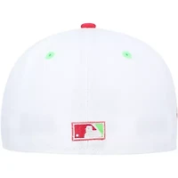 MLB White/Coral Washington Nationals Robert F. Kennedy Memorial Stadium Strawberry Lolli 59FIFTY Fitted Hat