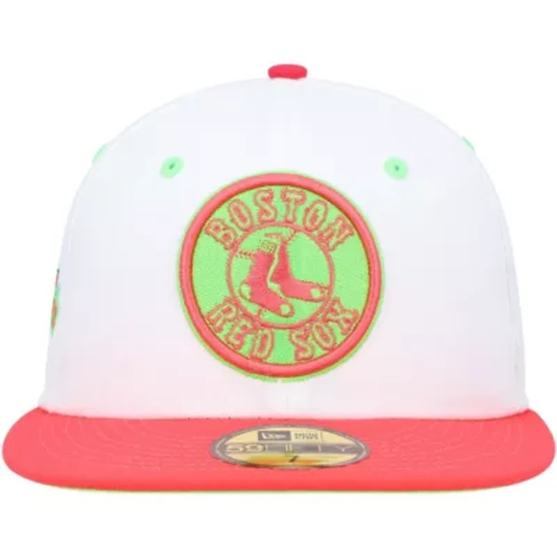 Boston Red Sox MLB White/Coral Fenway Park 100th Anniversary Strawberry Lolli 59FIFTY Fitted Hat