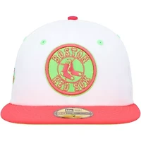 Boston Red Sox MLB White/Coral Fenway Park 100th Anniversary Strawberry Lolli 59FIFTY Fitted Hat