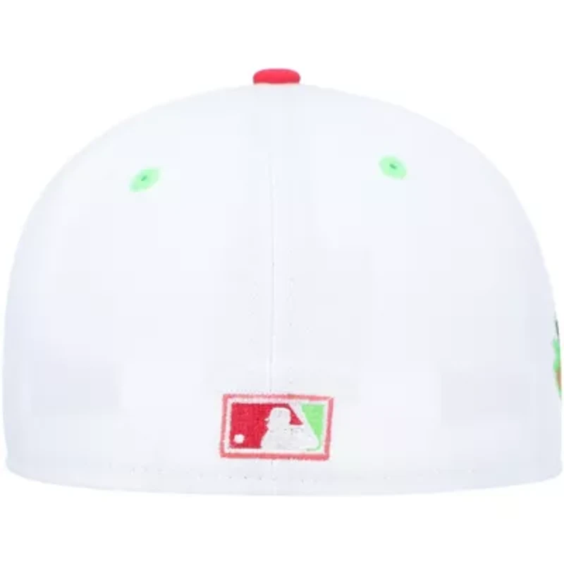 Boston Red Sox MLB White/Coral Fenway Park 100th Anniversary Strawberry Lolli 59FIFTY Fitted Hat