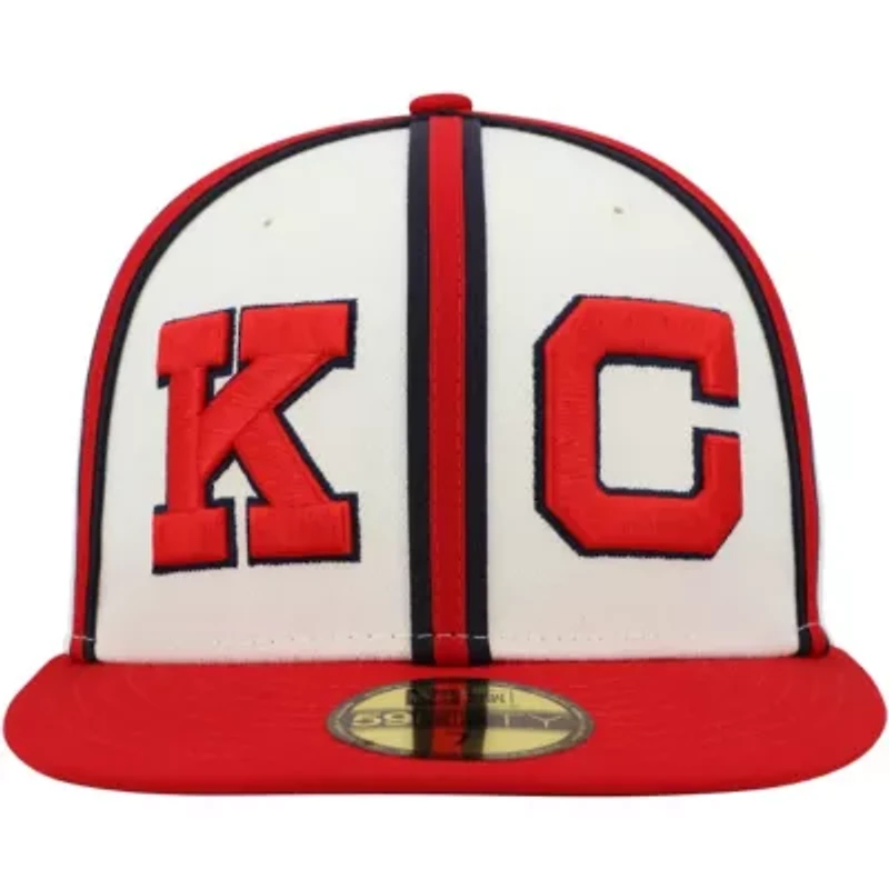 Negro League Cream/Red Kansas City Monarchs Cooperstown Collection Turn Back The Clock 59FIFTY Fitted Hat