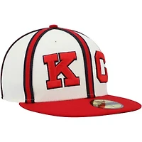 Negro League Cream/Red Kansas City Monarchs Cooperstown Collection Turn Back The Clock 59FIFTY Fitted Hat