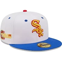 Chicago White Sox MLB White/Royal 2005 World Series Cherry Lolli 59FIFTY Fitted Hat