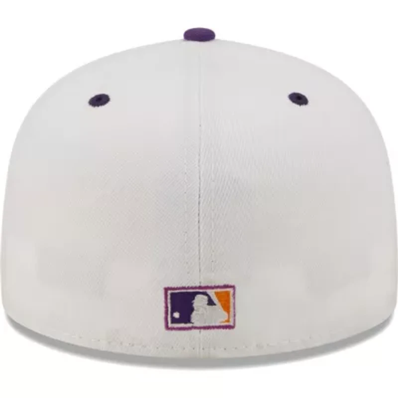 MLB White/Purple Los Angeles Dodgers 40th Anniversary at Dodger Stadium Grape Lolli 59FIFTY Fitted Hat