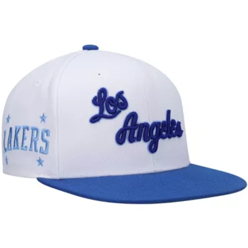 NBA White/Royal Los Angeles Lakers Hardwood Classics Snapback Hat