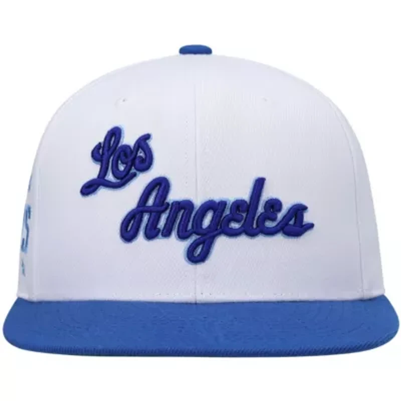 NBA White/Royal Los Angeles Lakers Hardwood Classics Snapback Hat