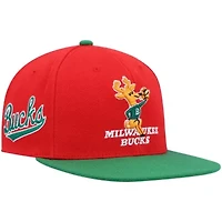 NBA Red/Green Milwaukee Bucks Hardwood Classics Snapback Hat