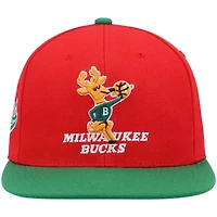 NBA Red/Green Milwaukee Bucks Hardwood Classics Snapback Hat