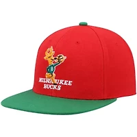 NBA Red/Green Milwaukee Bucks Hardwood Classics Snapback Hat