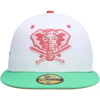 Oakland Athletics MLB White/Green Alternate Logo Watermelon Lolli 59FIFTY Fitted Hat