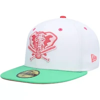 Oakland Athletics MLB White/Green Alternate Logo Watermelon Lolli 59FIFTY Fitted Hat