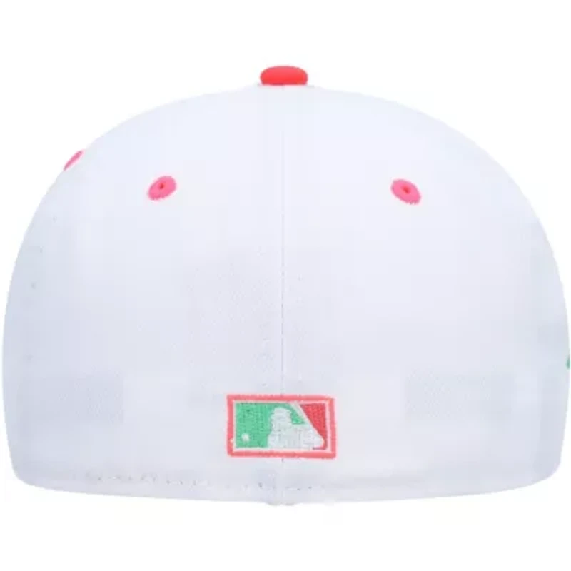 Oakland Athletics MLB White/Green Alternate Logo Watermelon Lolli 59FIFTY Fitted Hat