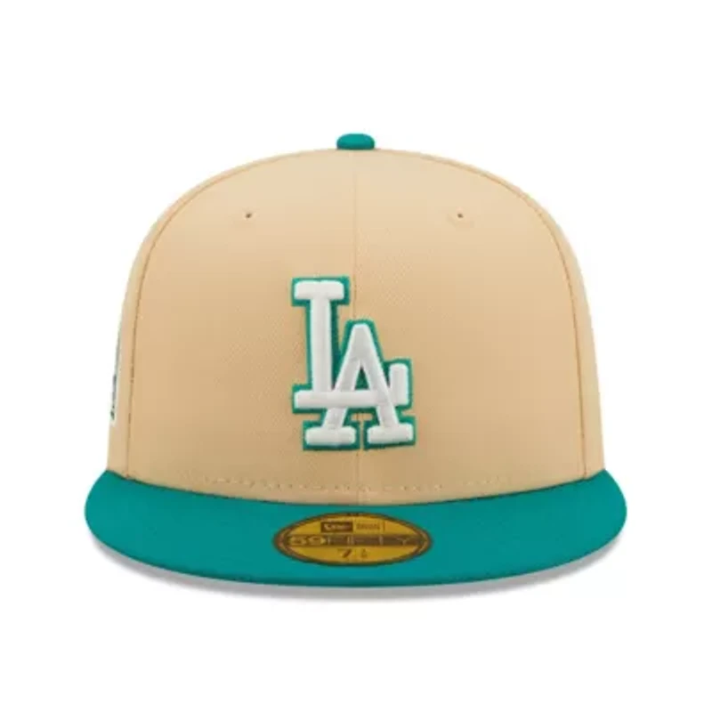 MLB Natural/Teal Los Angeles Dodgers Mango Forest 59FIFTY fitted hat