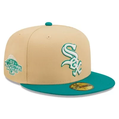 Chicago White Sox MLB Natural/Teal Mango Forest 59FIFTY fitted hat