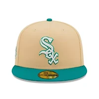 Chicago White Sox MLB Natural/Teal Mango Forest 59FIFTY fitted hat