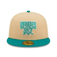 MLB Natural/Teal Pittsburgh Pirates Mango Forest 59FIFTY fitted hat