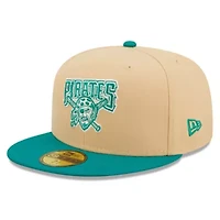 MLB Natural/Teal Pittsburgh Pirates Mango Forest 59FIFTY fitted hat