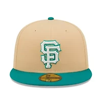 MLB Natural/Teal San Francisco Giants Mango Forest 59FIFTY fitted hat