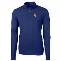 MLB New York Mets Big & Tall Virtue Eco Pique Quarter-Zip Pullover Jacket
