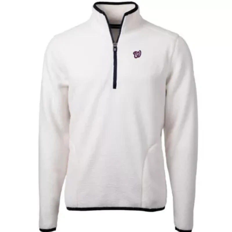 MLB Washington Nationals Cascade Eco Sherpa Fleece Quarter-Zip Pullover Jacket