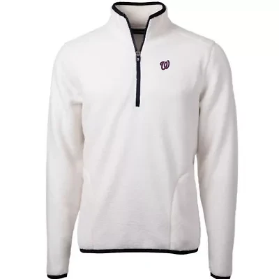 MLB Washington Nationals Cascade Eco Sherpa Fleece Quarter-Zip Pullover Jacket