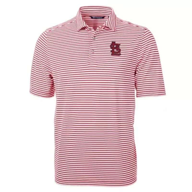 MLB St. Louis Cardinals Virtue Eco Pique Stripe Recycled Polo
