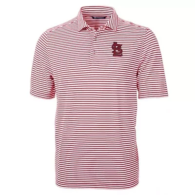 MLB St. Louis Cardinals Virtue Eco Pique Stripe Recycled Polo