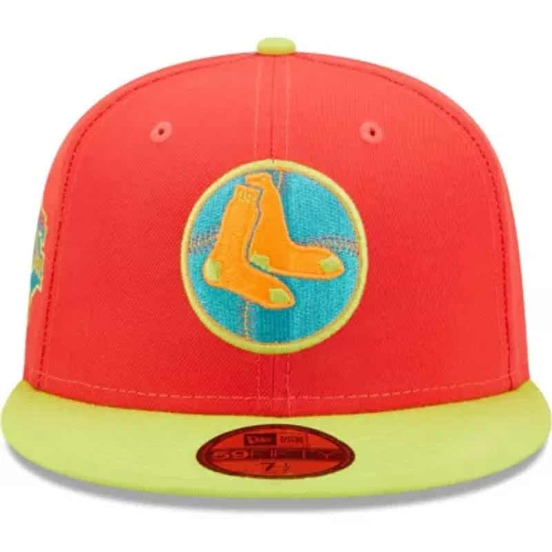 Boston Red Sox MLB Red/Neon Lava Highlighter Combo 59FIFTY Fitted Hat