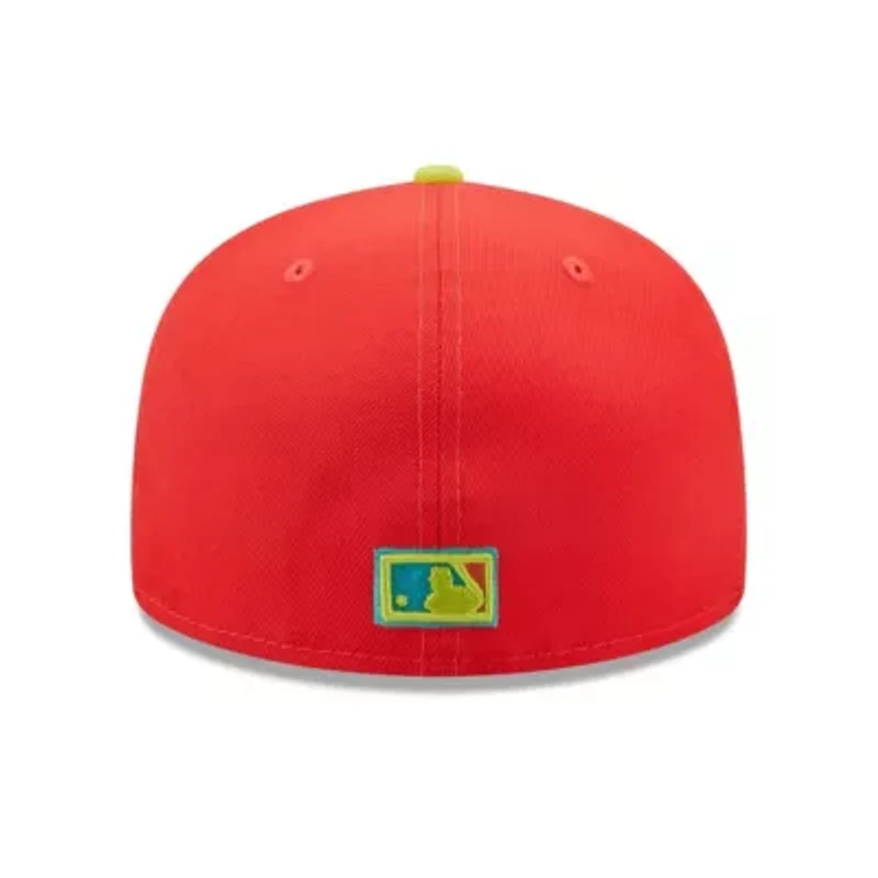 MLB Red/Neon Los Angeles Dodgers 1978 World Series Lava Highlighter Combo 59FIFTY Fitted Hat