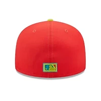 MLB Red/Neon Los Angeles Dodgers 1978 World Series Lava Highlighter Combo 59FIFTY Fitted Hat