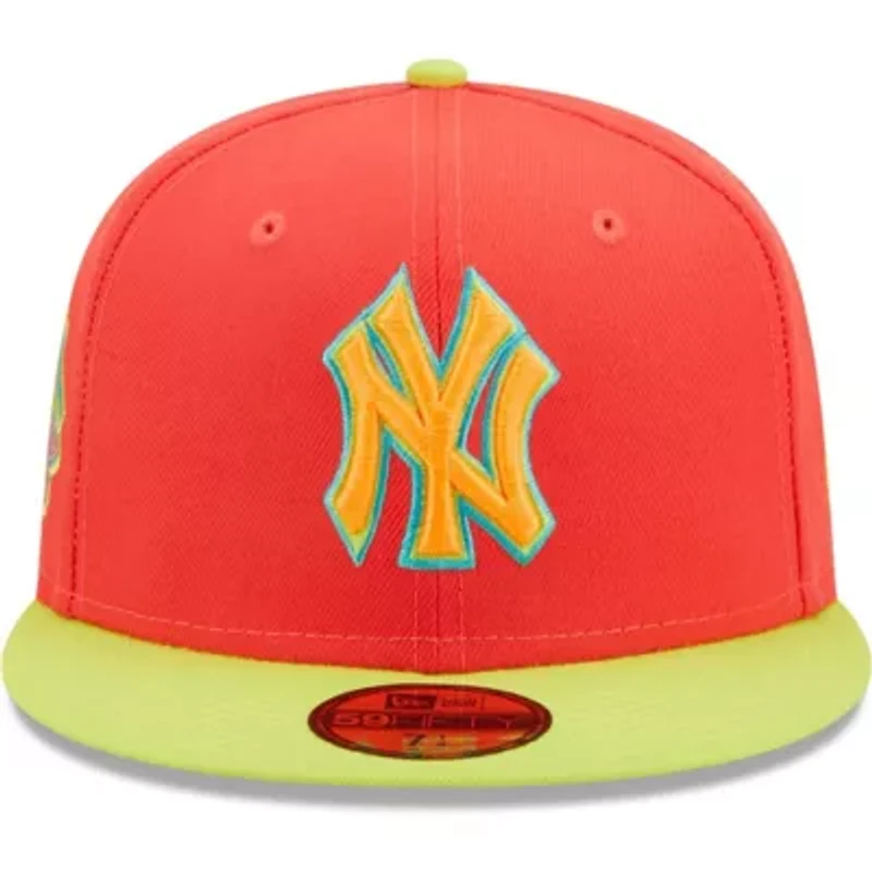 MLB Red/Neon New York Yankees Lava Highlighter Combo 59FIFTY Fitted Hat