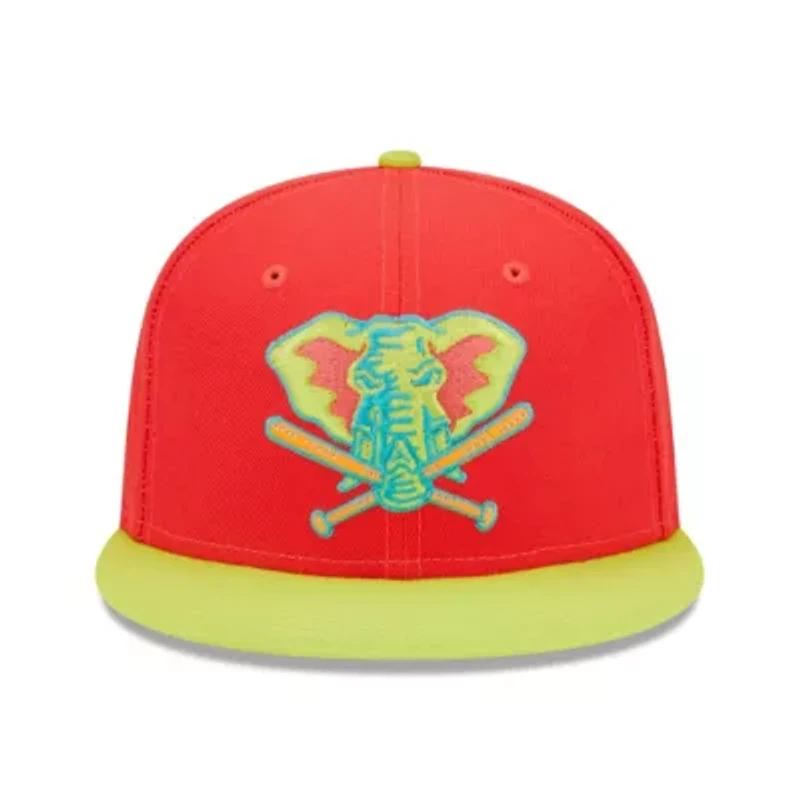 Oakland Athletics MLB Red/Neon 40th Anniversary Lava Highlighter Combo 59FIFTY Fitted Hat