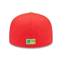 Oakland Athletics MLB Red/Neon 40th Anniversary Lava Highlighter Combo 59FIFTY Fitted Hat