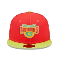 MLB Red/Neon Washington Nationals 2008 Inaugural Season Lava Highlighter Combo 59FIFTY Fitted Hat
