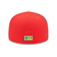 MLB Red/Neon Washington Nationals 2008 Inaugural Season Lava Highlighter Combo 59FIFTY Fitted Hat
