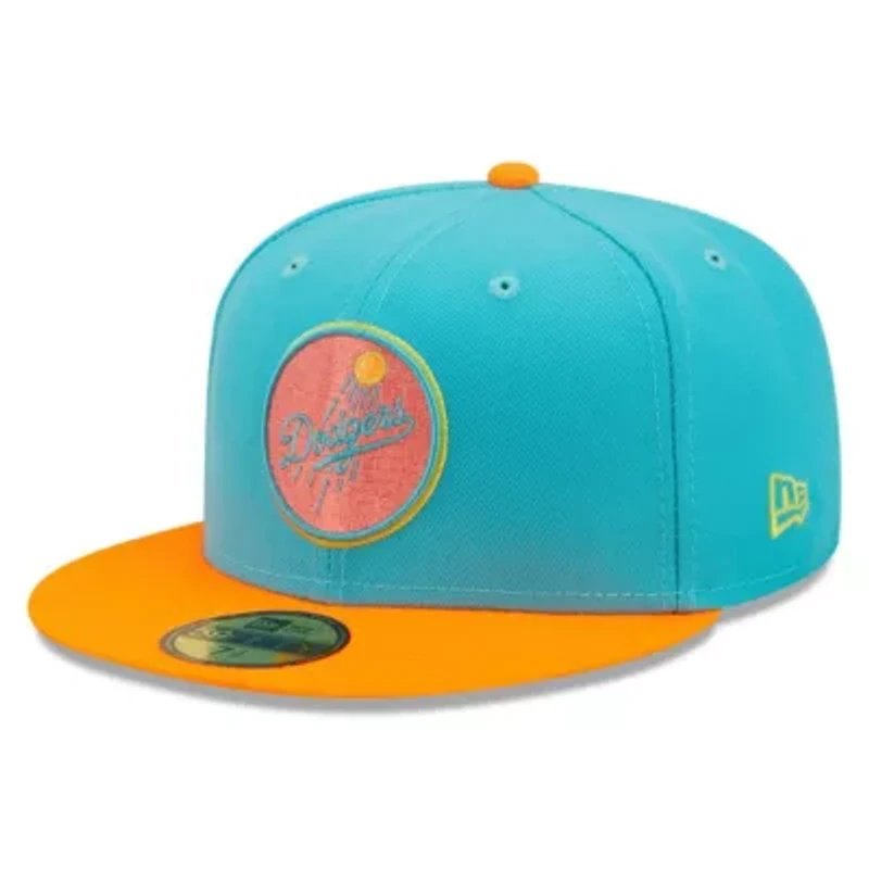 MLB Blue/Orange Los Angeles Dodgers Vice Highlighter 59FIFTY Fitted Hat