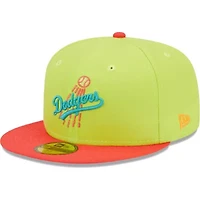 MLB Green/Red Los Angeles Dodgers Cyber Highlighter 59FIFTY Fitted Hat