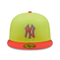 MLB Green/Red New York Yankees Cyber Highlighter 59FIFTY Fitted Hat