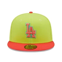 MLB Green/Red Los Angeles Dodgers Cyber Highlighter 59FIFTY Fitted Hat