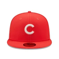MLB Chicago Cubs Lava Highlighter Logo 59FIFTY Fitted Hat