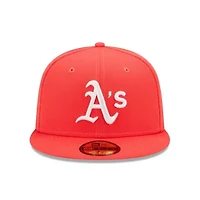 Oakland Athletics MLB Lava Highlighter Logo 59FIFTY Fitted Hat