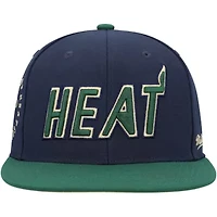 NBA Navy/Green Miami Heat 15th Anniversary Hardwood Classics Grassland Fitted Hat