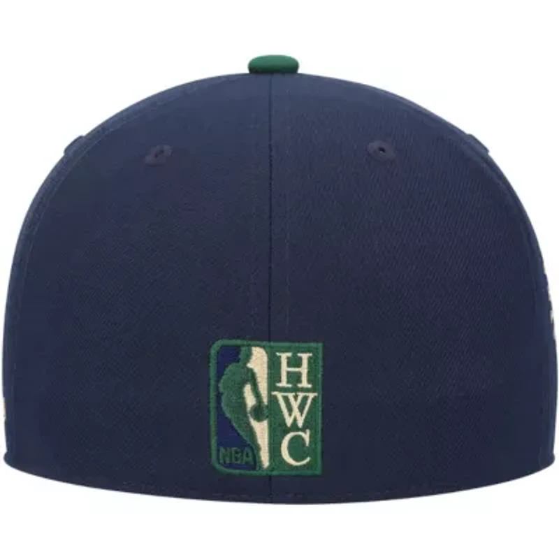 NBA Navy/Green Miami Heat 15th Anniversary Hardwood Classics Grassland Fitted Hat