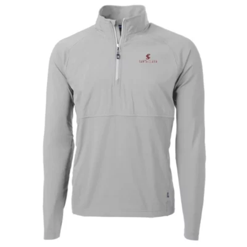 NCAA Santa Clara Broncos Adapt Eco Knit Hybrid Recycled Quarter-Zip Pullover Top
